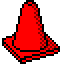 Notices icon -- a red road cone